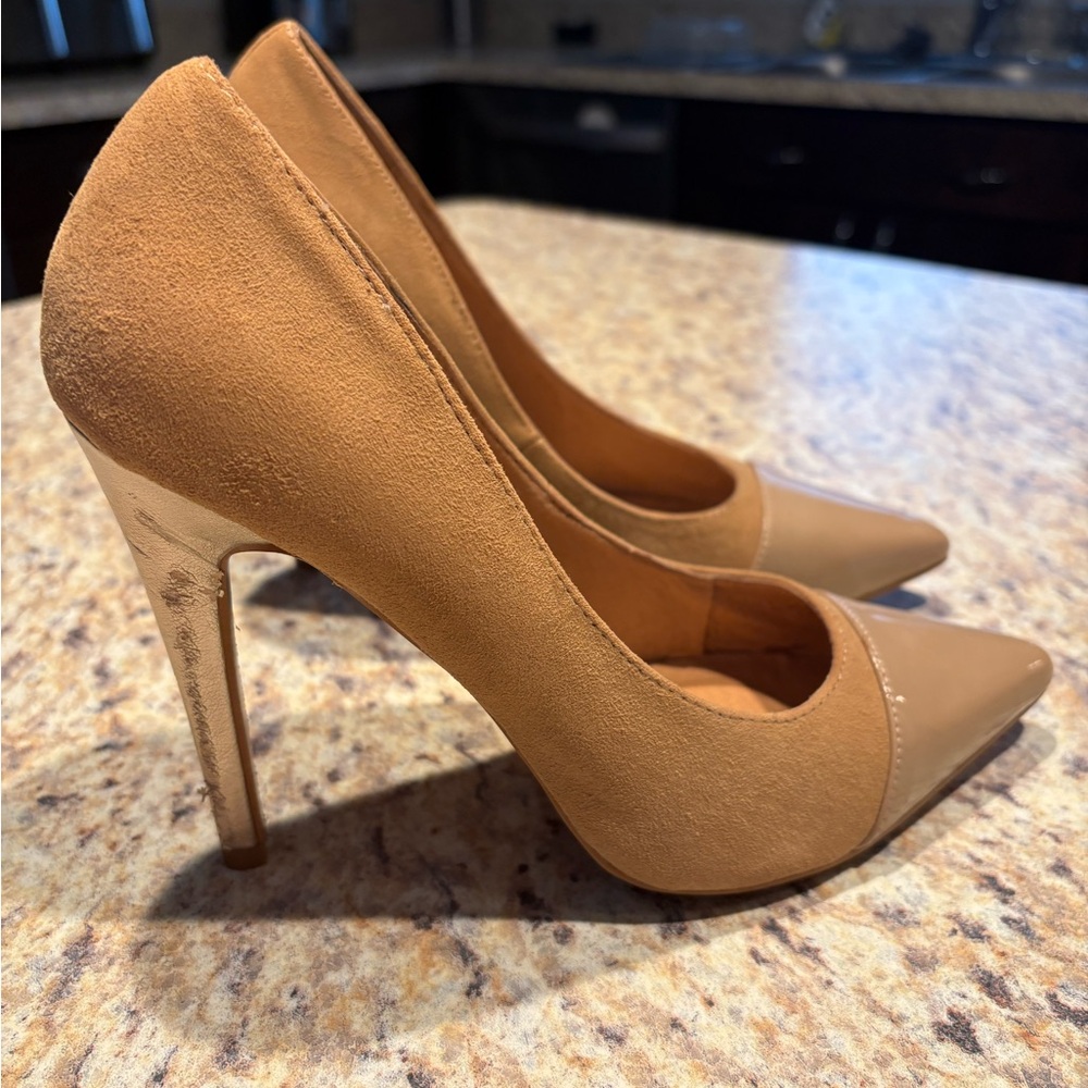 Aldo Elegant Tan Pointed High Heels